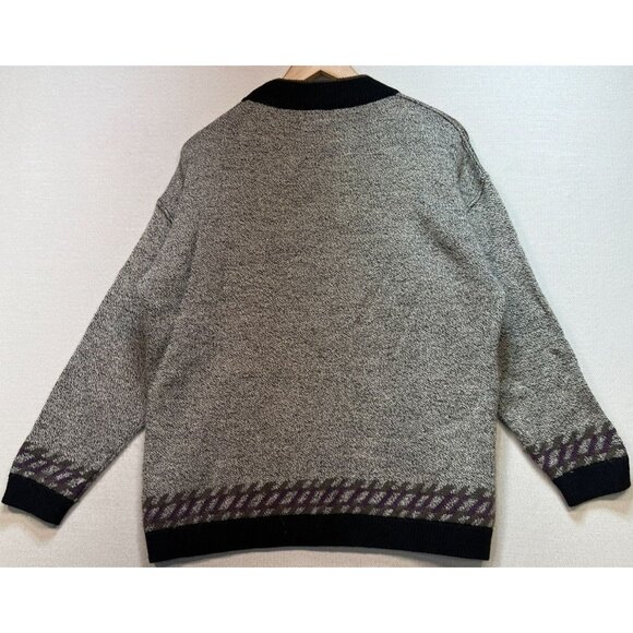 Vintage Stefanel Unisex Pullover Wool Sweater Knit L/XL Multi Geometric - Picture 2 of 12